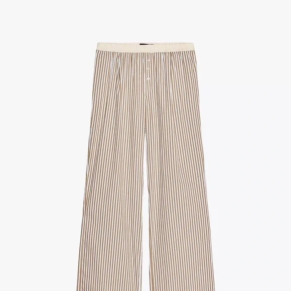 Zara Brown and White Striped Vest and Pants Set - Picture 5 of 6